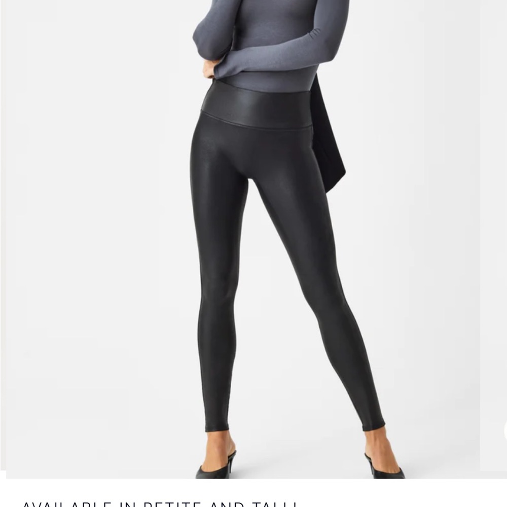 Spanx black faux leggings